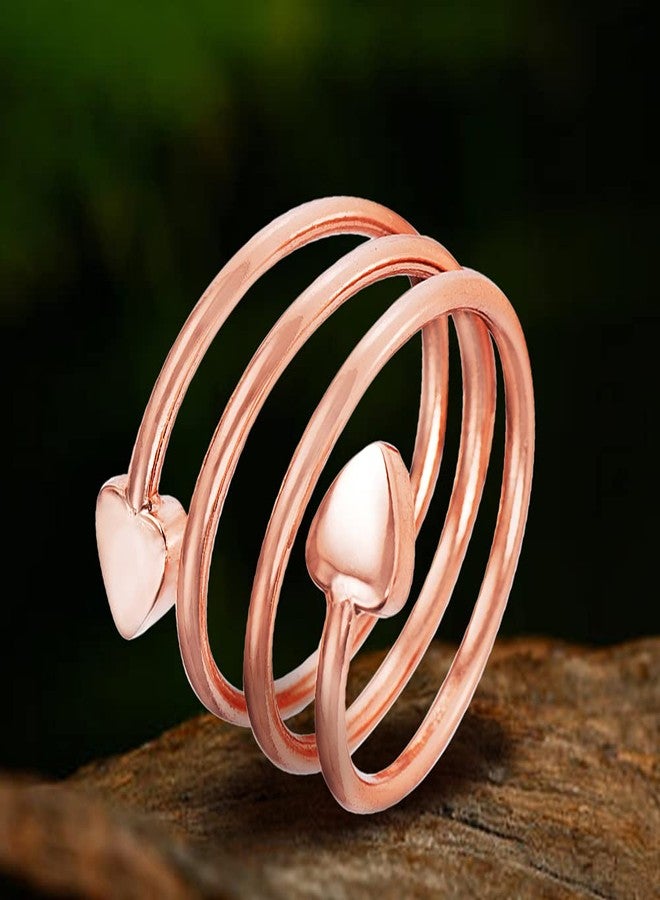 Wollet Copper Magnetic Ring for Women Men, 99.99% Pure Copper Ring with Magnets, Adjustable Jewelry Gift (CPR-0130R, 57.5mm) - Image 4